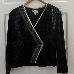 Black and Gold Long Sleeve Top